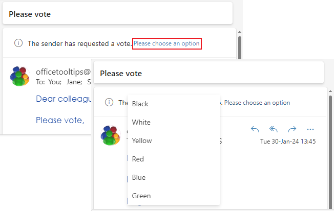 Information message in email Outlook for Web Information message in email Outlook for Web