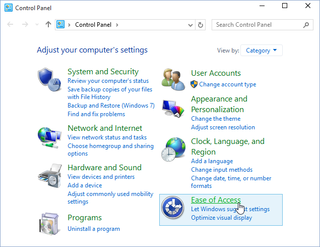 Ease of Access Windows 10 Ease of Access Windows 10