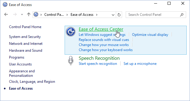 Ease of Access Center Windows 10 Ease of Access Center Windows 10