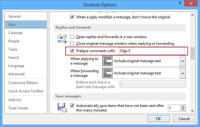 Replies and forwards in Outlook 2013