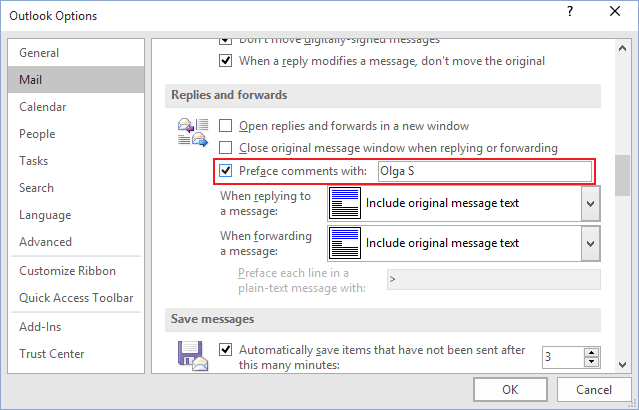 Replies and forwards in Outlook 2016
