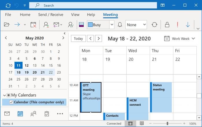 Open calendar in Outlook for Microsoft 365 Open calendar in Outlook 365