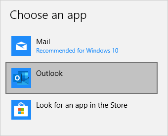 Choose an app Windows 10