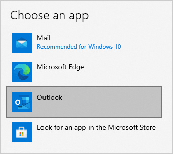 Choose an app Windows 10