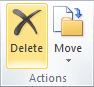 Actions group in Outlook 2010