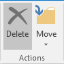 Actions group in Outlook 2016
