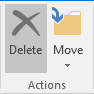 Action group in Outlook 2016 Actions group in Outlook 2016