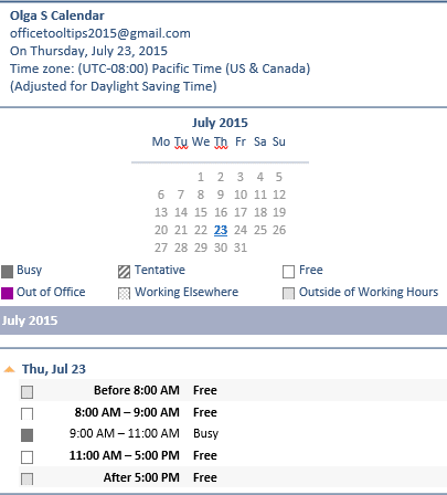 Share calendar in Outlook 2016 Share calendar in Outlook 2016