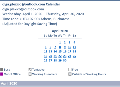 Share calendar in Outlook 365
