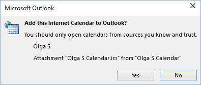 Add this Calendar in Outlook 2016 Add this Calendar in Outlook 2016