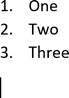 A numbered list 3 in Word for Microsoft 365 A Numbered list 3 in Word 365