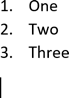 A Numbered list 3 in Word 365