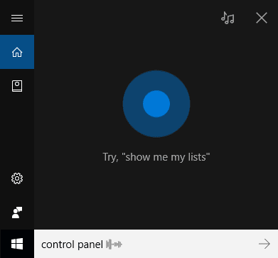Windows 10 Ask Control Panel in Cortana Windows 10 Ask Control Panel in Cortana