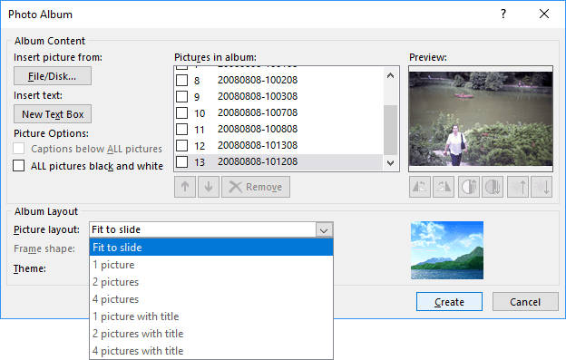 Picture Layout in PowerPoint 2016 Picture Layout in PowerPoint 2016