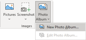 Images group in PowerPoint 365
