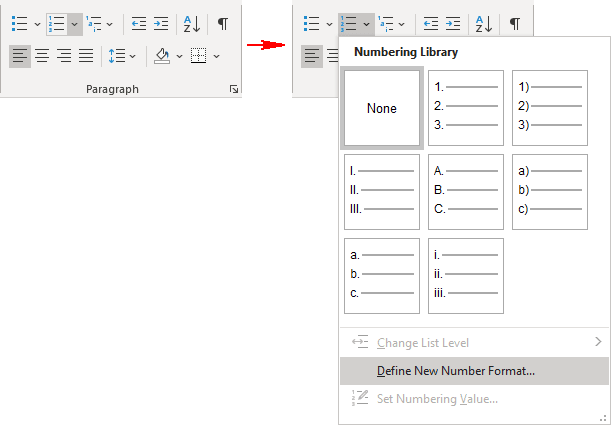 Define New Number Format in Word for Microsoft 365 Define New Number Format in Word 365