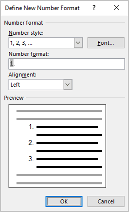Define New Number Format in Word for Microsoft 365 Define New Number Format in Word 365