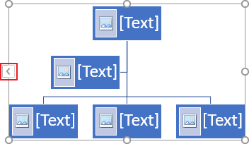 Text pane button in PowerPoint 2016 Text pane button in PowerPoint 2016