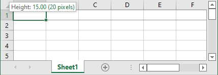Column Height group in Excel 365