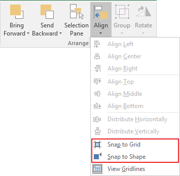 microsoft excel snap to grid