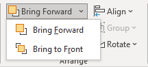 Bring to Front in Excel 365