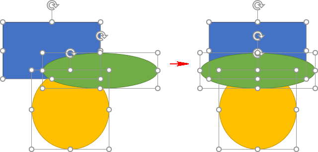 Align Center multiple objects in Excel 365