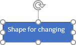 Shape for changing in Excel 2016