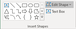 Insert Shapes group in Excel 365