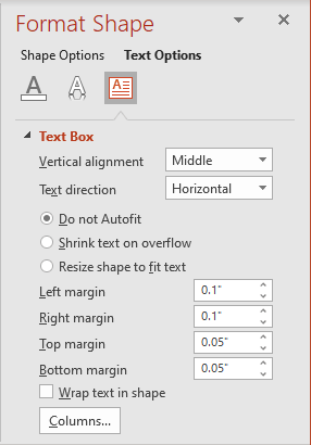 Format Shape pane in PowerPoint 365