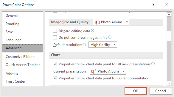 Advanced Options in PowerPoint 2016 Advanced Options in PowerPoint 2016