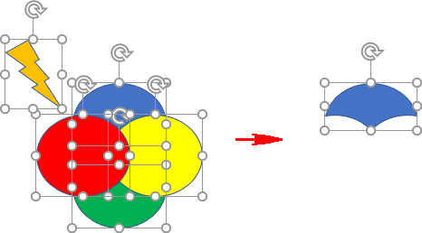 Subtract shapes in PowerPoint 365