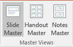 Master Views group in PowerPoint 2016