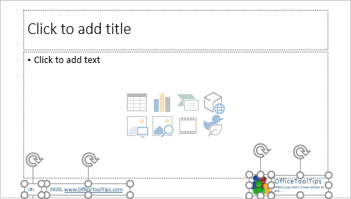 Master slide elements in PowerPoint 365