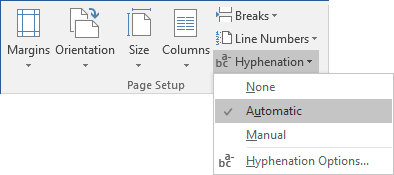 Automatic Hyphenation in Word 2016 Automatic Hyphenation in Word 2016