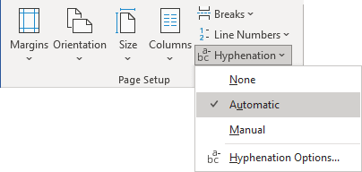 Automatic Hyphenation in Word 365