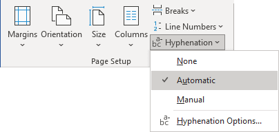Automatic Hyphenation in Word for Microsoft 365 Automatic Hyphenation in Word 365