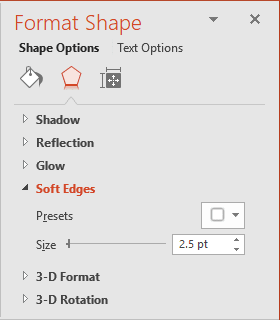 Soft Edges in PowerPoint 2016 Soft Edges in PowerPoint 2016