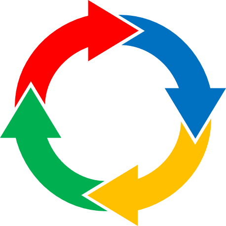 How to create a cycle flow chart using four arrows in a circle - Microsoft  PowerPoint 2016