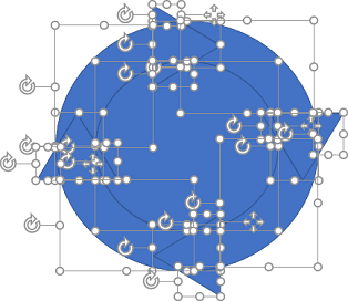 Fragmented shapes in PowerPoint 2016