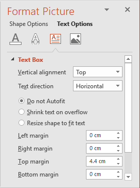 Format Picture pane in PowerPoint 2016 Format Picture pane in PowerPoint 2016