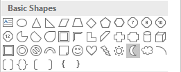 Basic shapes in PowerPoint 2016