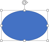 An oval shape in PowerPoint 365