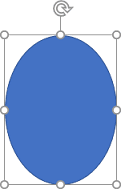 An oval shape in PowerPoint 365