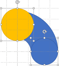 Two oval shapes in PowerPoint for Microsoft 365 Two oval shapes in PowerPoint 365