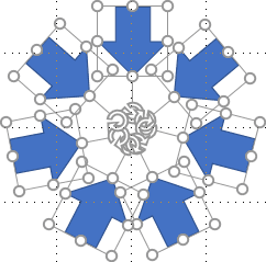 Seven arrows in PowerPoint 2016