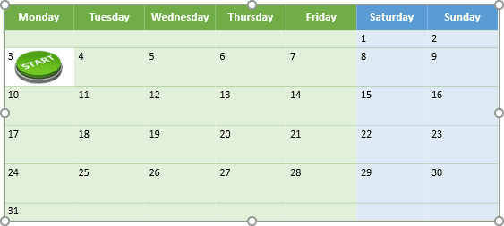 Calendar with picture in PowerPoint 2016 Calendar with picture in PowerPoint 2016