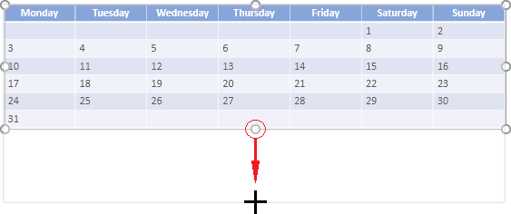 Resize table in PowerPoint 2016