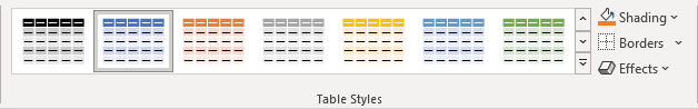 Table Styles in PowerPoint for Microsoft 365 Table Styles in PowerPoint 365