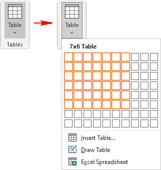 Insert Table list in PowerPoint 365