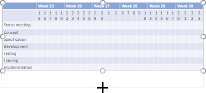 Resize table in PowerPoint 365